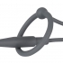 You2Toys Penisplug - silikonový kroužek na penis s kolíkem do močové trubice (šedý)