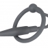 You2Toys Penisplug - silikonový kroužek na penis s kolíkem do močové trubice (šedý)