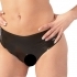 LATEX - zcela otevřené dámské kalhotky - černé (S-L)