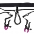 Bad Kitty - kalhotky s klipsy na klitoris fialovo-černé (S-L)