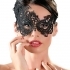 Cottelli - vyšívaná, asimetrická maska na obličej (černá)