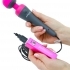 PalmPower Wand - velký masážní vibrátor s PowerBank a nabíjením na USB (růžový-šedý)