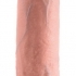 King Cock 9 - velká přísavka, dildo na varlata (23cm) - přírodní