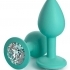 HOOKUP Diamond Plug - lace bottom anal with dildo (white-turquoise)